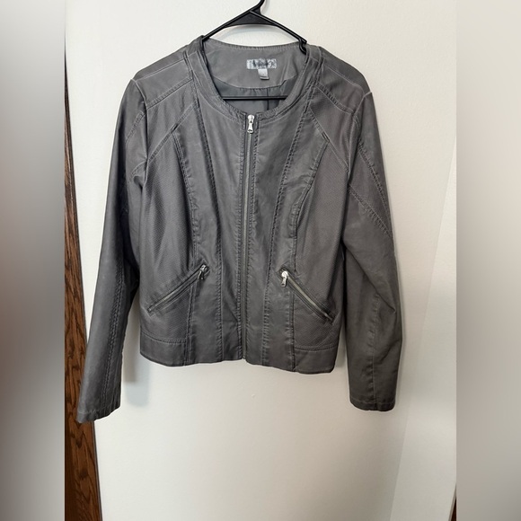 dressbarn Jackets & Blazers - dressbarn Gray Bomber Jacket